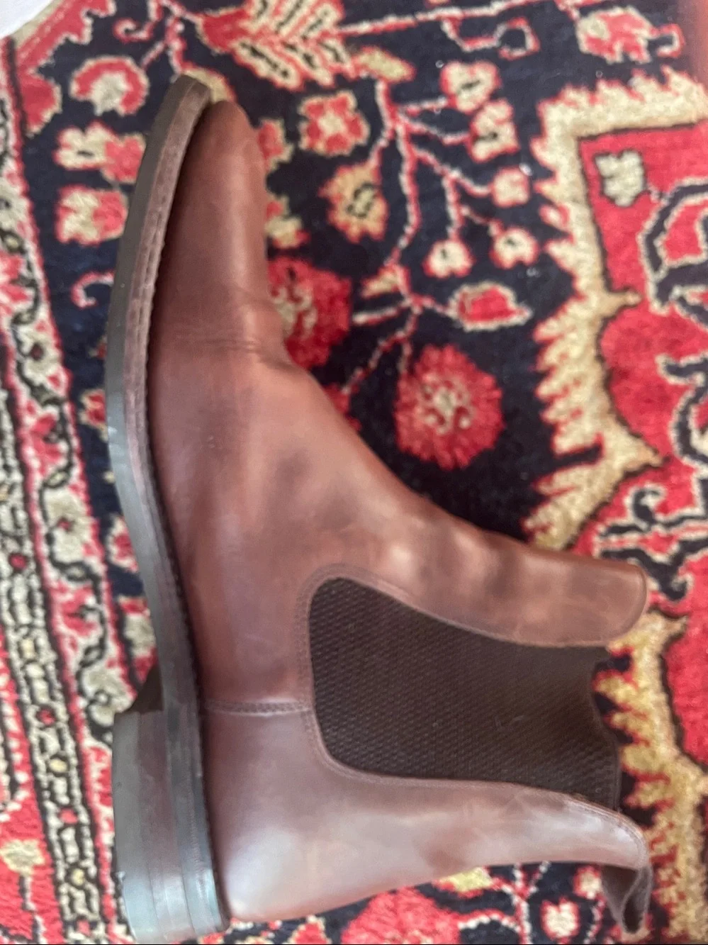 Loake  Men's Brown Leather Chukka Boots with Elastic Side Panels